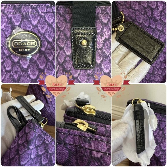 💟Coach Signature Fabric-Nylon Bag & Snap Pouch💟 - Picture 9 of 16